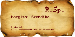 Margitai Szendike névjegykártya